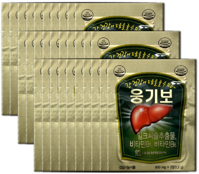 대웅생명과학 웅기보 간 피로회복 활력 에너지 밀크씨슬, 2정, 30개