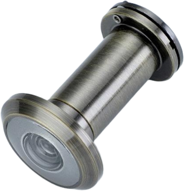 현관문 렌즈 외시경 방범 돋보기 대문 구멍 커버 뷰어 보안 도어 가리개, 엔틱골드, 1개