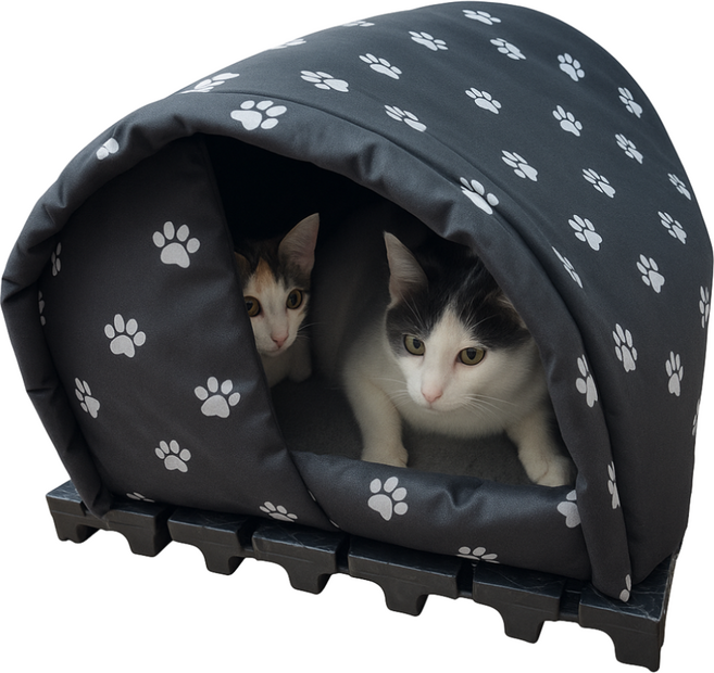 길고양이집 길냥이집 길고양이 겨울집 길냥이 집 숨숨집 야외 실외 고양이 급식소 은신처 방수 보온 하우스, 1개