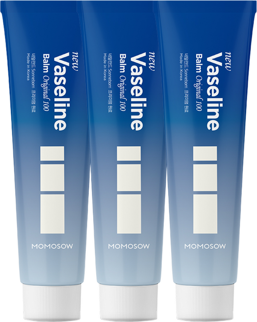 모모쏘우 뉴 바세린 밤 오리지날 100 / 한손에쏙- 편리한사용 간편한휴대, 3개, 50g