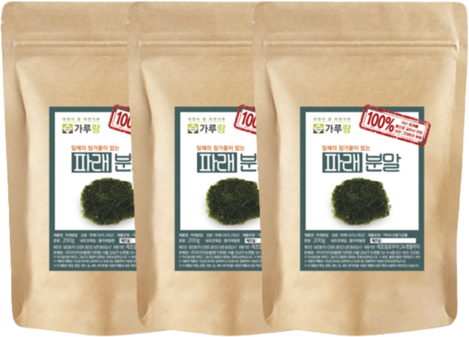 가루랑 % 국산 파래분말 선식, 200g, 3개