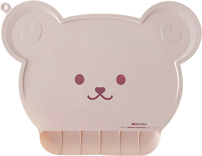 디비언트 흘림방지 방수 실리콘 테이블 식탁매트, 곰돌이 - 인디핑크, 1개