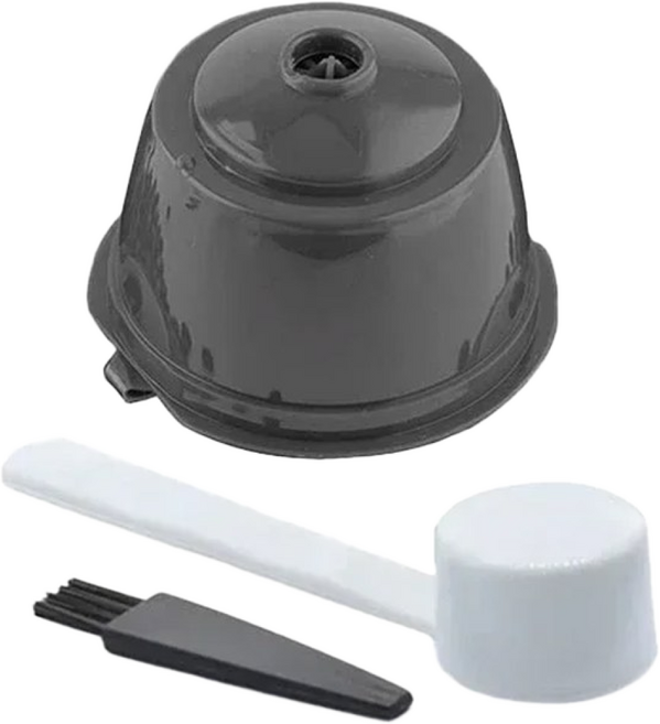 네스카페 돌체 구스토 기계용 재사용 가능한 커피 캡슐 키트 1/3/4/6 개 리필 가능 포드 호환 필터 컵 디스펜서, 1 Pcs Black Kit