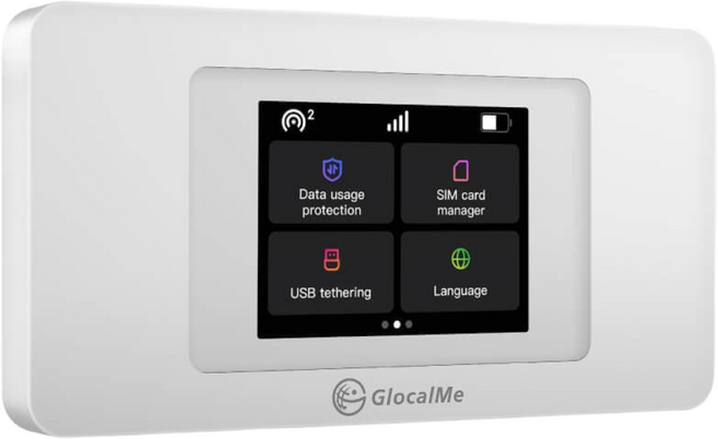 GlocalMe U3X 휴대용 무선 와이파이 DuoTurbo LTE WIFI DuoTurbo 듀얼모뎀 한국지원 일본 중국 유럽 미국 포켓와이파이 무선와이파이 포켓파이, 1개, U3X 화이트