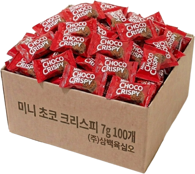 미니초코크리스피 개별포장 대용량 간식, 7g, 100개