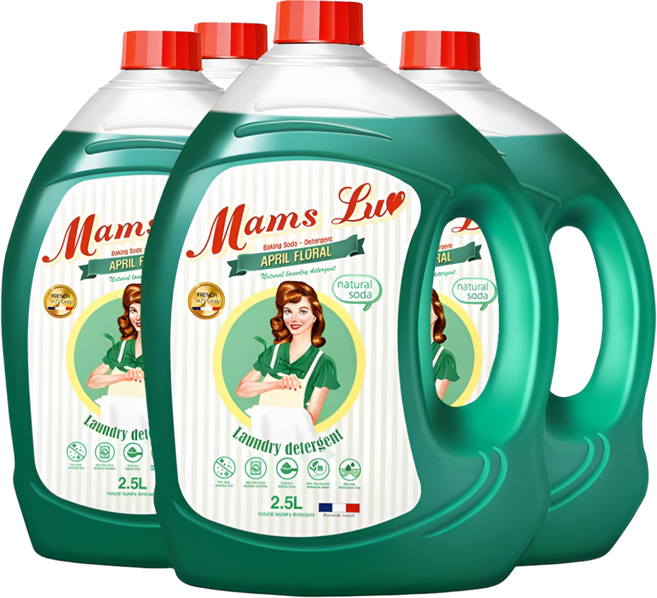 맘스럽 액상세제 플로럴향 본품, 2.5L, 8개