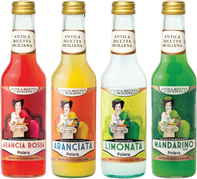 (믹스팩 24개입) 폴라라 시칠리아나 아란시아 로싸 아란시아타 리모나타 만다리노 베르데 이탈리아 전통 탄산음료 275ml