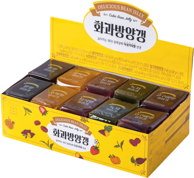 화과방 큐빅양갱 (40gx30개입) +쇼핑백, 1개, 1.2kg