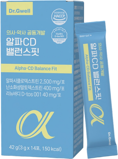 알파cd 분말 식약청인증 100% 알파씨디 알파시디 닥터지웰 밸런스핏 정품, 1박스, 42g