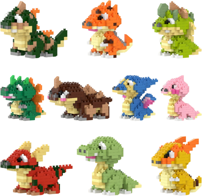 [나노킹-감성블럭] 미니 공룡 나노블럭 X50 시리즈 DN041, 10개, 미니공룡