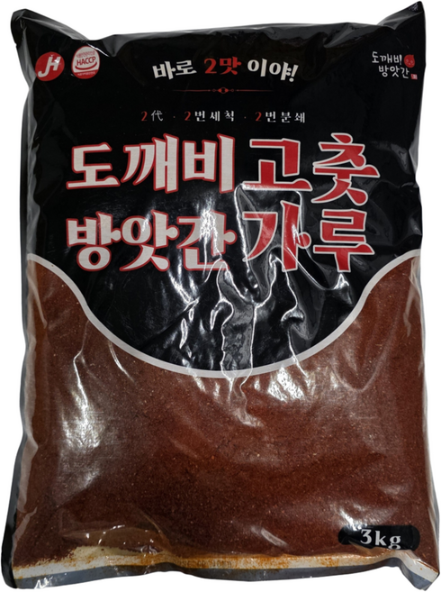 도깨비방앗간 중국산 고춧가루 보통맛 한식용 굵은가루, 3개, 3kg
