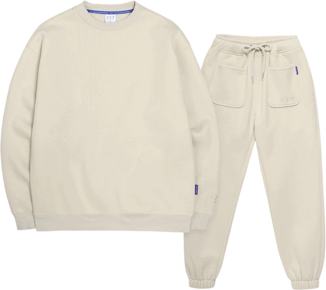 겨울 남녀공용 츄리닝 세트 기모 맨투맨 티셔츠 + 조거팬츠 트레이닝복 바지 셋업