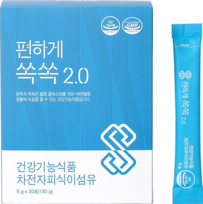 [과립형]편하게쏙쏙 오리지널 발효 차전자피 식이섬유 쾌변 숙변 6gx30포, 180g, 1박스