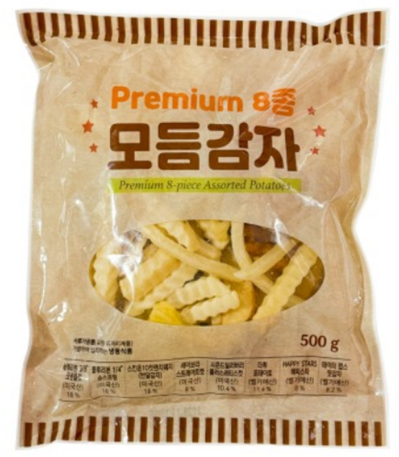 모듬 8종 감자튀김 500g 냉동, 1개