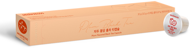 메디프레소 자두 퐁당 홍차 티 캡슐, 3g, 10개입, 1개