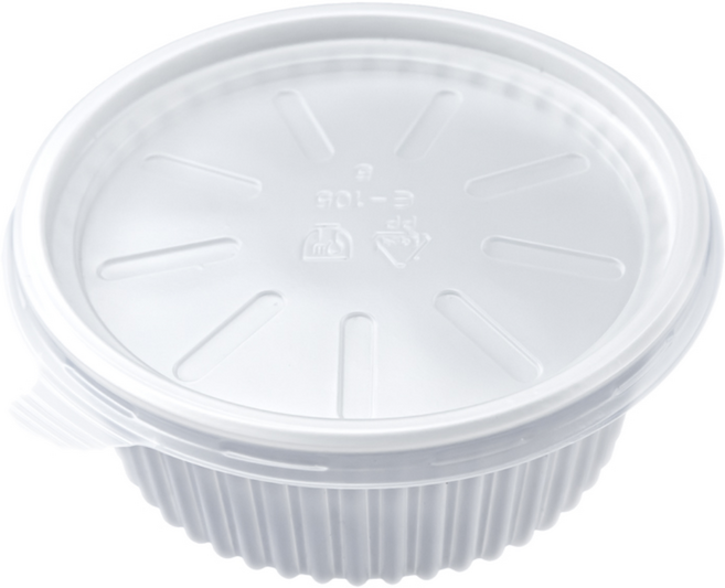 EL 105파이 국용기 주름무늬 소 210ml 백색 1 000개 세트 일회용 배달 포장용기, 1개, 1000세트