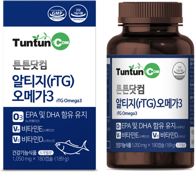 튼튼닷컴 알티지(rTG) 오메가3 [6개월분], 1개, 180정