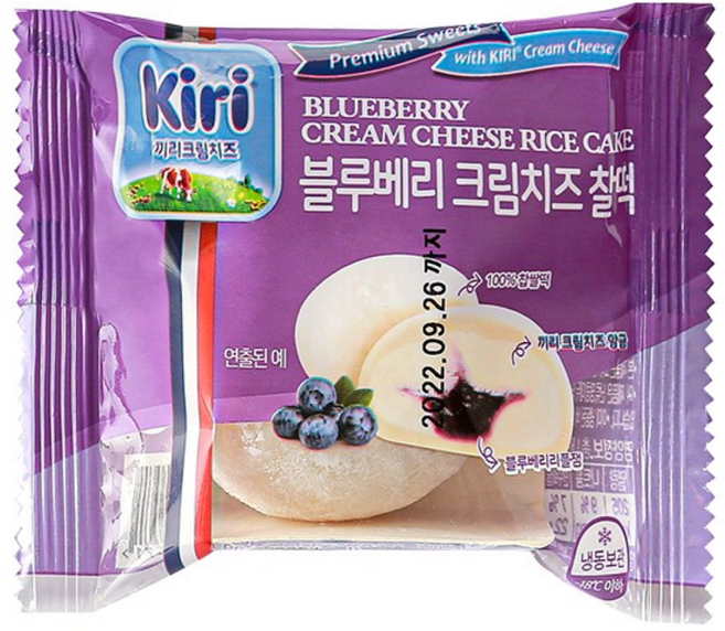 [끼리] 크림치즈 찰떡 블루베리, 60g, 1개