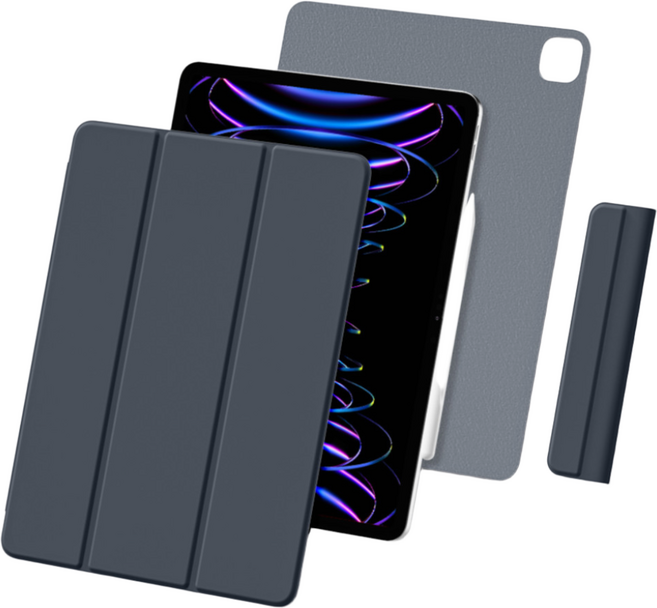 니케 아이패드 마그네틱 폴리오 애플펜슬커버 케이스, 차콜 그레이, 1개