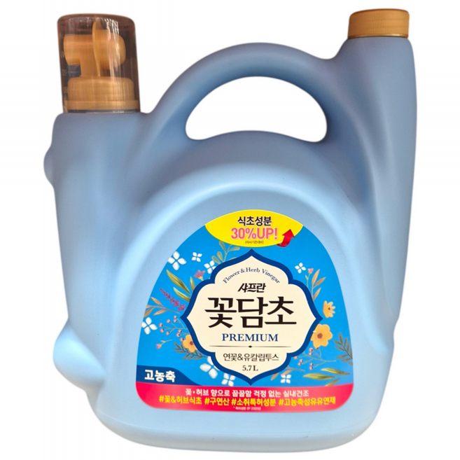 샤프란 꽃담초 연꽃 유칼립투스 5.7L 코스트코 고농축 대용량 섬유유연제 리필, 1개