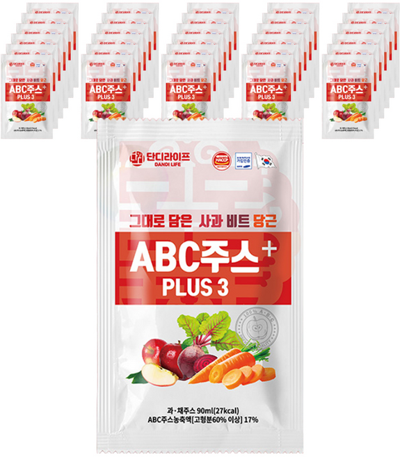 단디라이프 ABC주스 플러스3 33p, 90ml, 66개