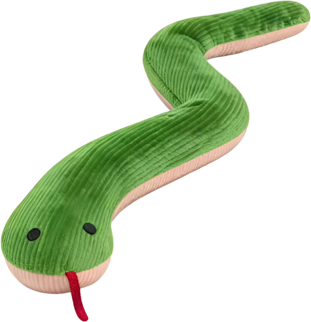 허그마이펫 강아지 터그놀이 스네이크 뱀 장난감, 1개, 그린