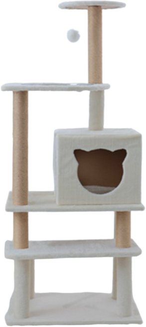 투투리 최신 원목 캣타워 TTL017, 1개, 베이지