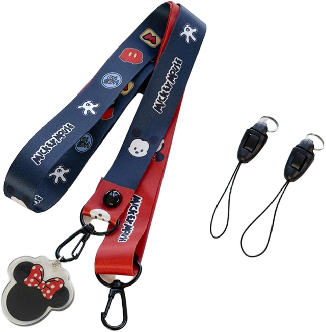 에버피크 휴대폰 스트랩 랜야드 목걸이줄, 1개, 3.네이비미키