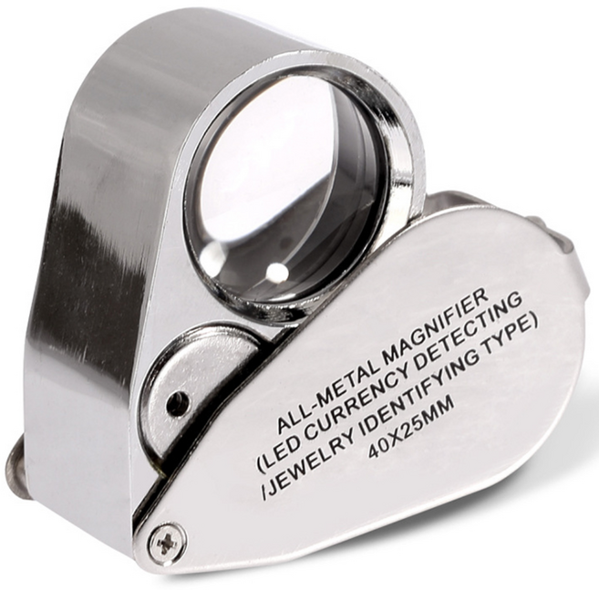 [비버블리] 40X 휴대용 돋보기 루페 접이식 확대경, 1개