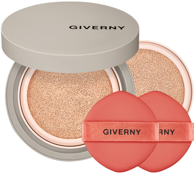 지베르니 밀착 매트핏 쿠션 파운데이션 본품 12g + 리필 12g 세트, 21NW 라이트 베이지, 1개