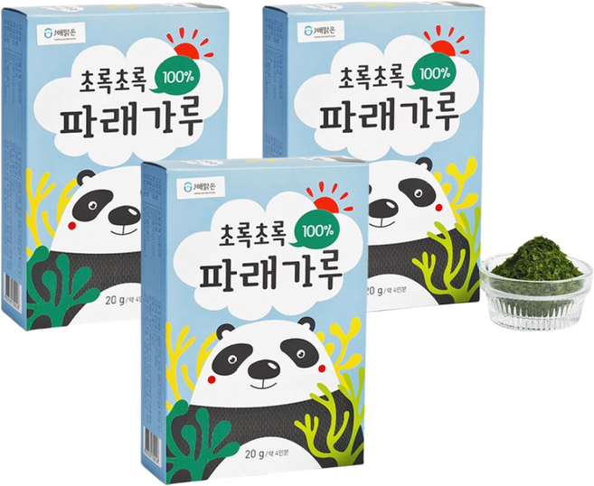 [바다모음] 이유식 재료 파래가루 20gx3 아기반찬, 파래맛, 20g