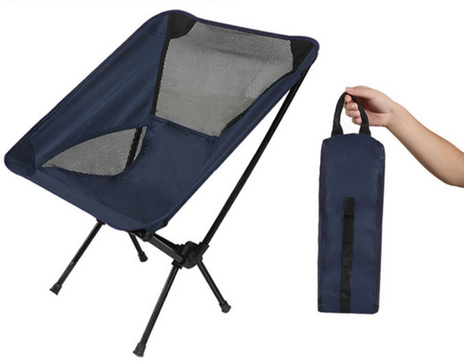 캠핑용품 휴대용 간편 접이식 캠핑의자 낚시의자 3가지 색상, 다크네이비, 1개