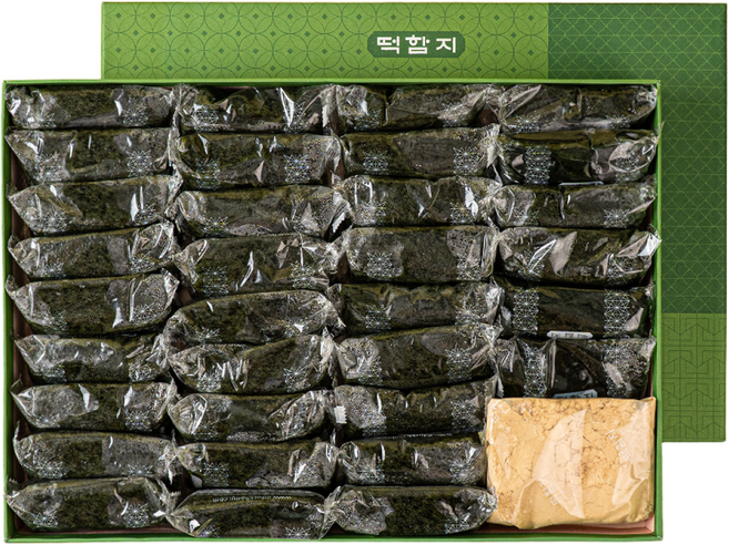 현미쑥떡 현미쑥인절미 현미떡 떡선물세트 떡함지, 80g, 30개