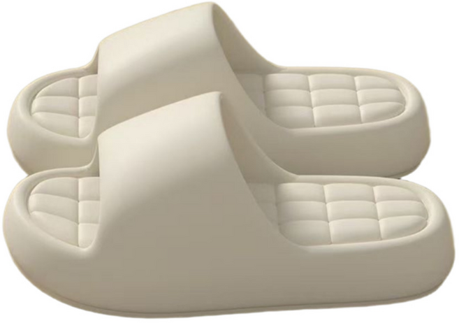 제이드슈 EVA 엠보싱 실내화 가벼운 거실 슬리퍼 쿠션 거실화, 1개, 화이트