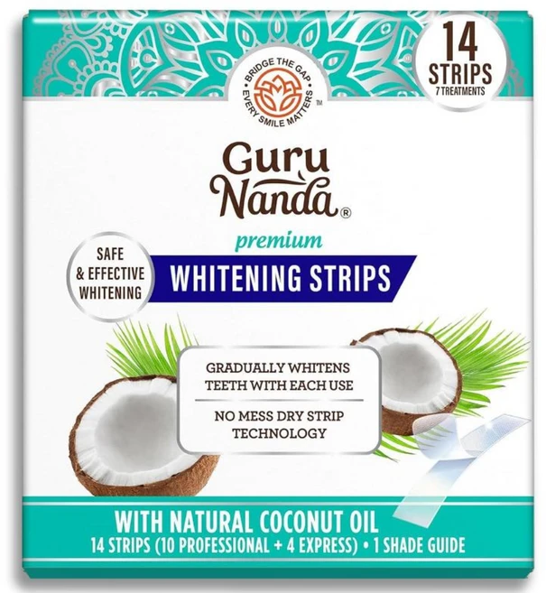 GuruNanda 치아 미백 스트립 16일 트리트먼트 미끄럼방지 드라이 기술 적용 (원산지 미국), 14개입 (1팩) - 쿠팡