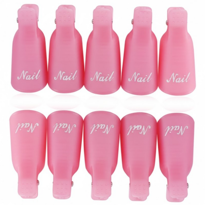 데일리프렌즈 손가락용 네일 클립, 핑크, 10개
