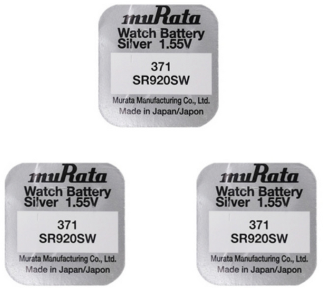 SR920S건전지 배터리 밧데리 371 370 SR69 AG6 호환 전지, 3세트