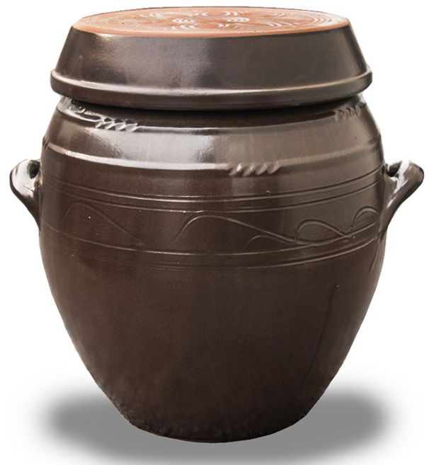 장수옹기 숨쉬는 옹기 항아리 소금 오미자 막걸리 된장 장독대, 1개