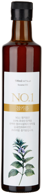 앤오일 국내산 참기름, 500ml, 1개