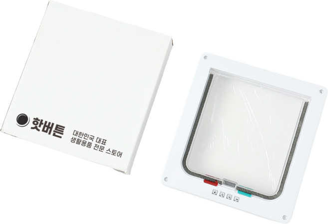 핫버튼 중소형견 펫도어, 1개, 화이트