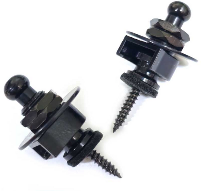 기타 스트랩락 스트랩핀 멜빵고리 안전장치 모든기타용 Guitar Strap Lock 4가지 색상 택 / 2개입 1세트, 1개