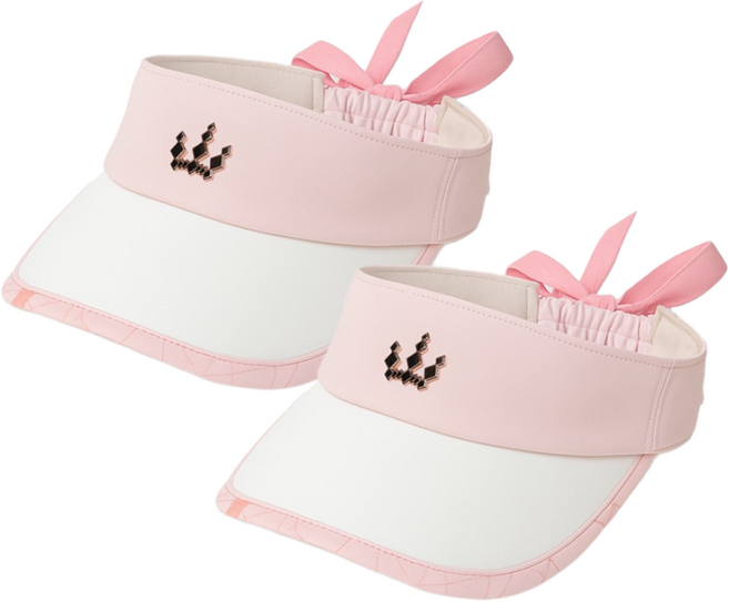 볼빅 골프모자 디즈니 바이저 썬캡 여성용 프리사이즈, 프린세스화이트, 2개