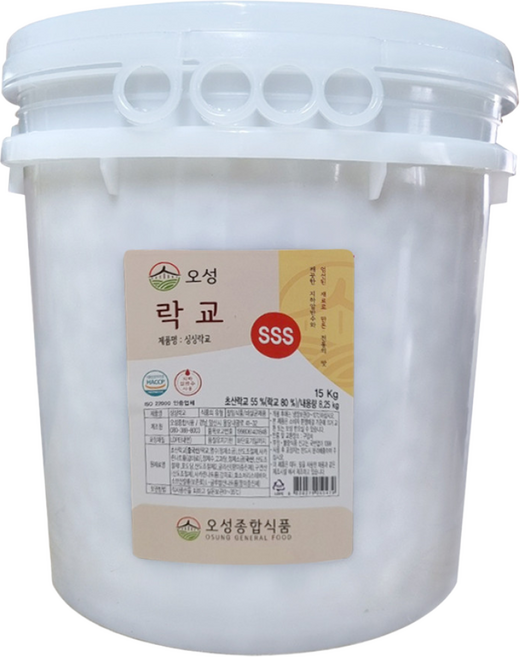 [오성식품] 락교(3s) 15kg 제스타, 1개