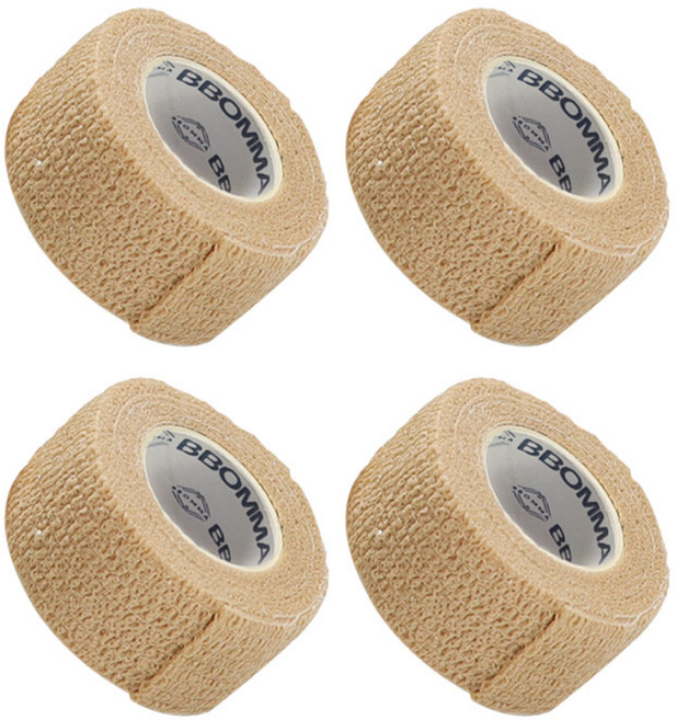 뽀마 자가점착 탄력밴드 베이지 2.5cm, 1개입, 4개