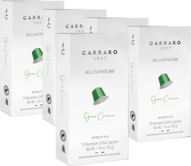 까라로 네스프레소 호환 캡슐 알루라인 그란 크레마, 5.5g, 10개입, 5개
