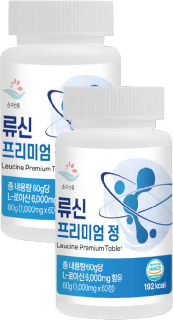 류신 프리미엄 정 1000mg x 60정 2개월분 1통 고순도 루신 단백질 타블렛 우먼 루신 뉴신 L-로이신 근육단백질 보충제 식약처 인정, 3통(6개월분)