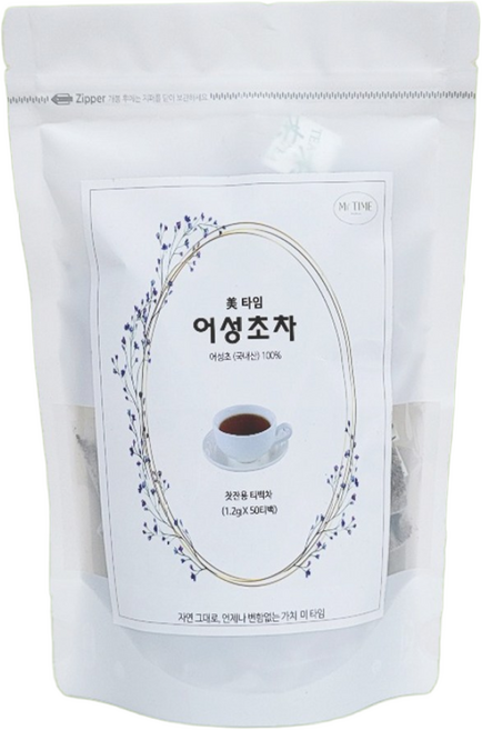 미타임 국산 어성초 어성초차 티백차 PLA 티백, 1개, 50개입, 1.2g