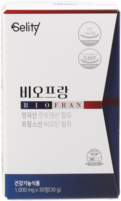 셀리티 비오프랑 식약처 인정 비오틴 판토텐산 맥주효모 건강기능식품 30캡슐, 30정, 1개