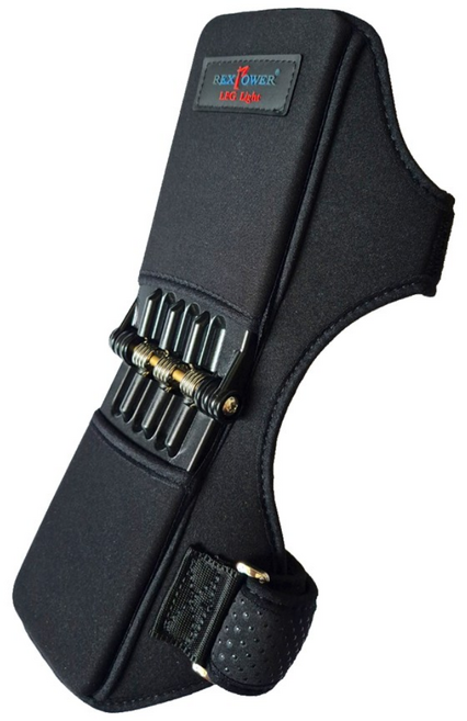 [특허] 세계최초 스프링 탄력을 이용한 무릎보호대 무릎에 힘을 UP! 발걸음도 가볍게 다리도 든든 기능성 무릎보호대 공사 현장 보조 무릎관절 지지, 렉스파워렉 블랙, 1개