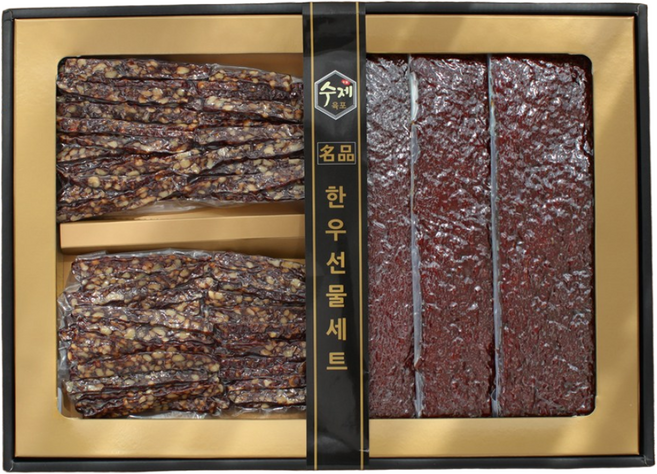 순우리 프리미엄 명품 한우육포 선물세트 혼합형 540g(쇼핑백포함), 540g, 1개